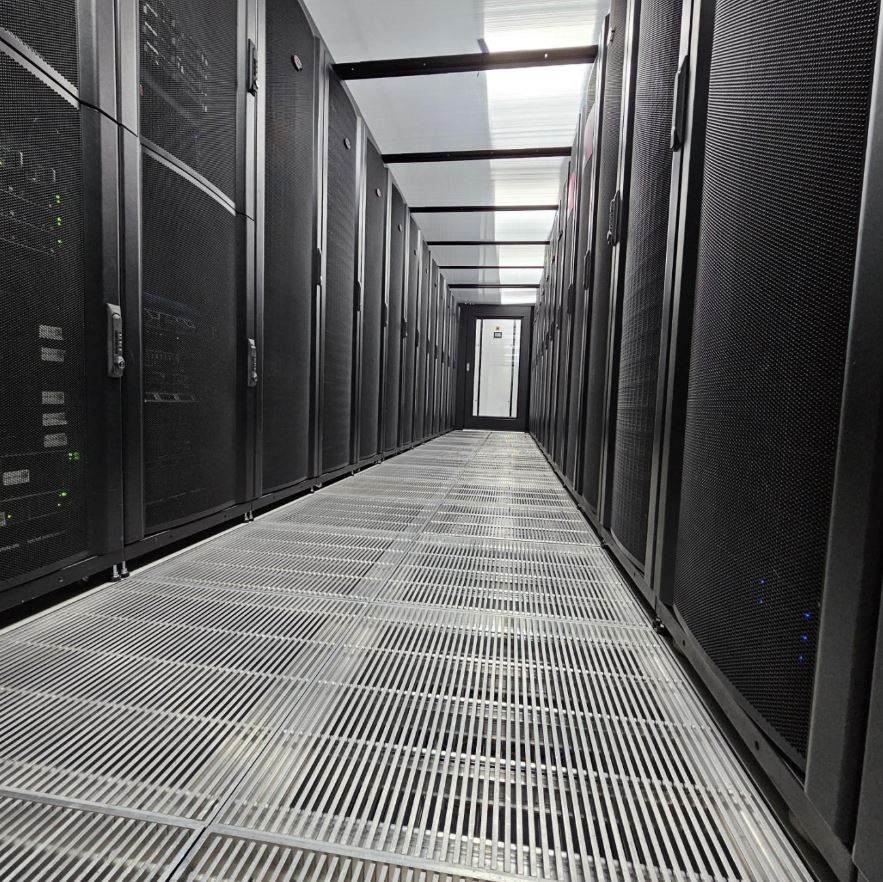 Server racks in VeloxServ Wolverhampton datacentre